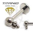 Labret 4 bolas (Titanio Rosca interna)