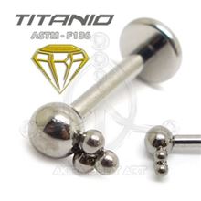 Labret 4 bolas (Titanio Rosca interna)