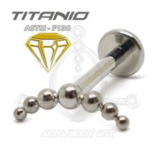 Labret Luna- 7 Bolas (Titanio Rosca interna)