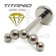 Labret Luna- 5 Bolas (Titanio Rosca interna)