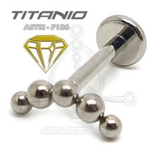 Labret Moon - 5 Balls (Titanium Internal Thread)