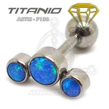 Tragus 3 Blue Opals