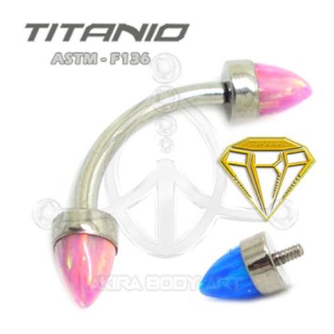 Mini Banana CONES Opals (Titanium Internal Thread)