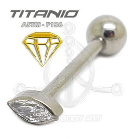 GLASS EYE Barbell - Titanium