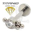 JEWELRY Labret with Balls - Titanium (2)