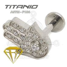 Labret HAND OF FATIMA - Titanium