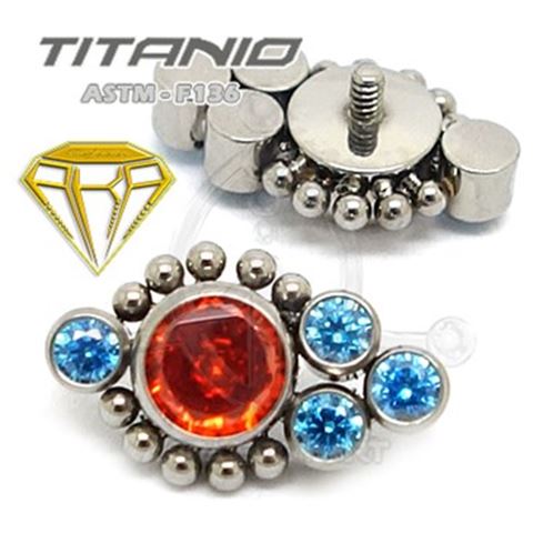 Repuesto JOYAS Colores con Bolas - Titanio