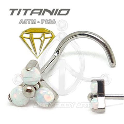 Nostril 3 OPALS Set. Titanium