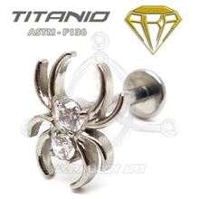 Labret SPIDER. internal thread