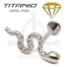 Labret SERPIENTE. Rosca Interna