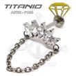 Labret corona de joyas con cadena