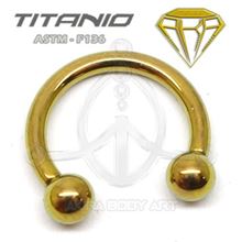 Circular Barbell Titanio R. Interna - ANOD. ORO