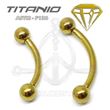 Titanium C-Barbell Internal Thread. GOLD ANODIZED