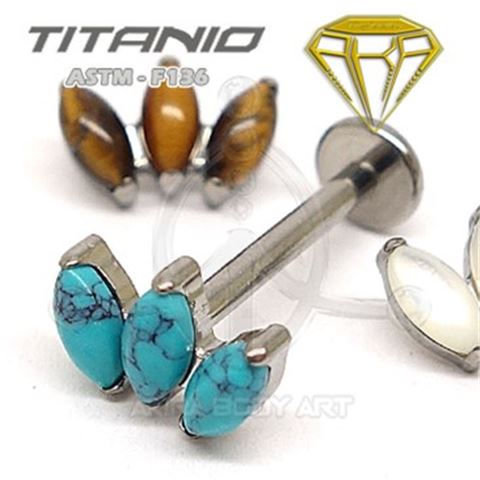 Labret 3 Petals - Titanium Internal Thread