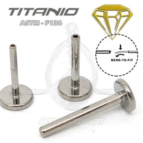 Labret-shaped PUSH-PIN bar
