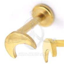 Labret Luna (Rosca interna) - ORO (pvd)