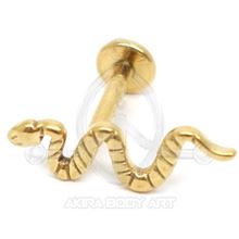 Labret Titanio R. I. - SERPIENTE (Oro pvd)