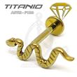 Titanium Labret - SNAKE (Gold Anodized)