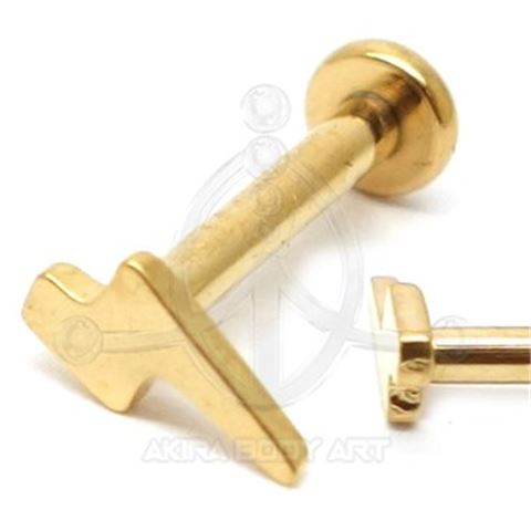 LIGHTNING Labret - Gold (pvd)