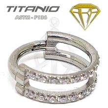 Double segmented hoop jewelry