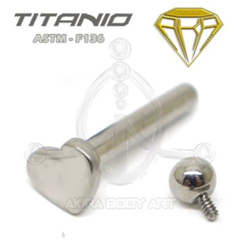 Labret bar with HEART base