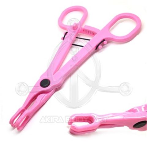 Open Round Disp. Forceps PINK - (STERILE)