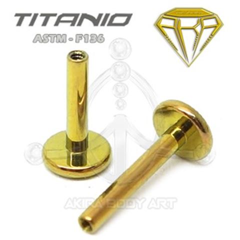 Titanium Labret Bar. Internal Thread