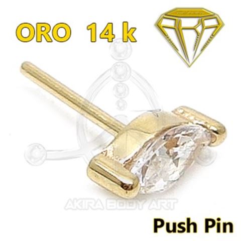 Replacement PUSH IN Petal jewel - 14K