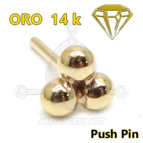 Replacement PUSH IN 3 Balls - 14K