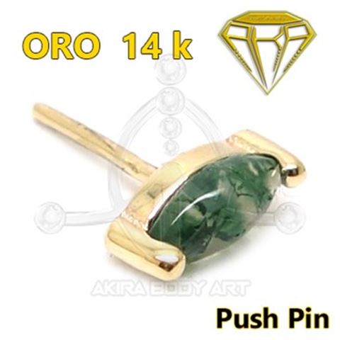 Replacement PUSH IN Agate Petal - 14K