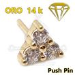Replacement PUSH IN Triangle jewelry - 14K