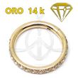 Segmented Hoop with Edge Jewels - 14K