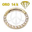Segmented Hoop with Jewelry - 14K