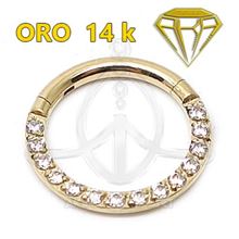 Aro Segmentado con Joyas - 14K