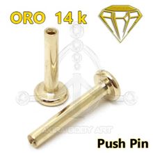 Labret ORO 14K - PUSH PIN