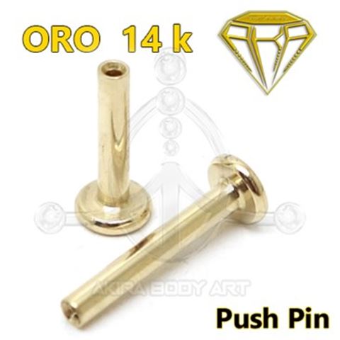 14K GOLD Labret - Push Pin