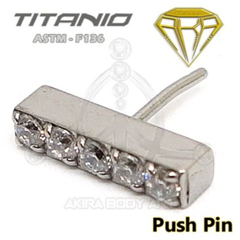 Repuesto PUSH PIN titanio - Barra Joyas
