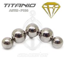Repuesto Luna - 5 Bolas (Titanio Rosca interna)
