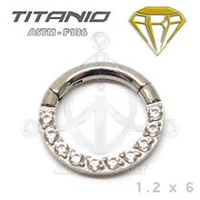 Segmented Septum Hoop - Cubic Zirconia