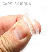 White silicone caps