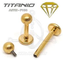 Labret Titanio color Oro (PVD) - R. Interna