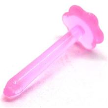 Labret with flower-shaped base