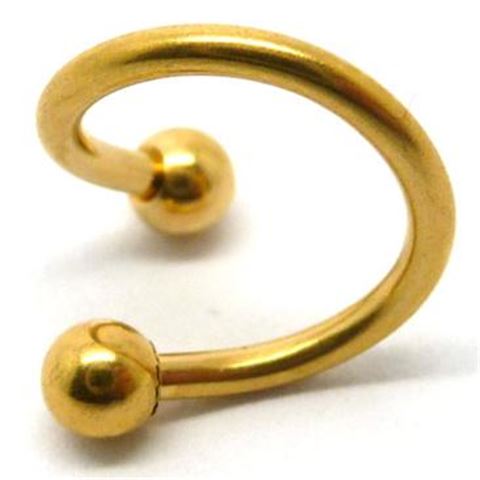 Micro Spiral in Gold anodized Surgical Steel.