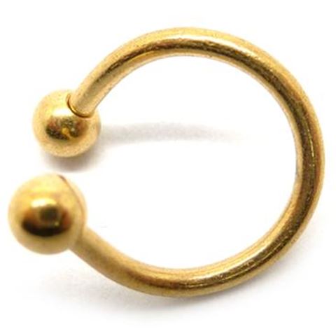 Espiral de titanio anodizado en oro