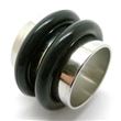 Flesh Tunnel with O rings on both ends.
