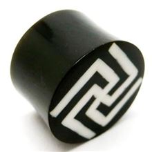 Horn Flesh Plug with symbol of Hinduism