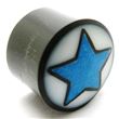 Dilatador con estrella azul y fondo blanco