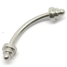 Micro-curved barbell with carved cones