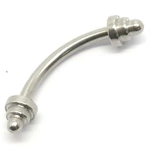 Micro-curved barbell with carved cones