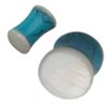 Flesh Plug made from Turquoise and Pearl gemstones